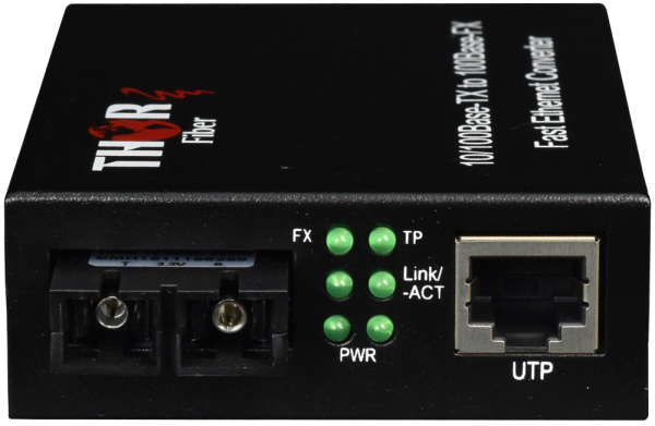 Thor 10/100 Mbps Single-Mode Multimode Fiber Ethernet Media Converter SC - Image 2