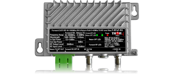 Thor COAX Cable Bi-Directional CATV RF Transmitter and Receiver over fiber - 45-1000Mhz Forward and Return Path 5-42Mhz - Image 3