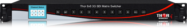 Thor 8x8 3G SDI HD/SD-SDI Matrix Switcher - Image 2